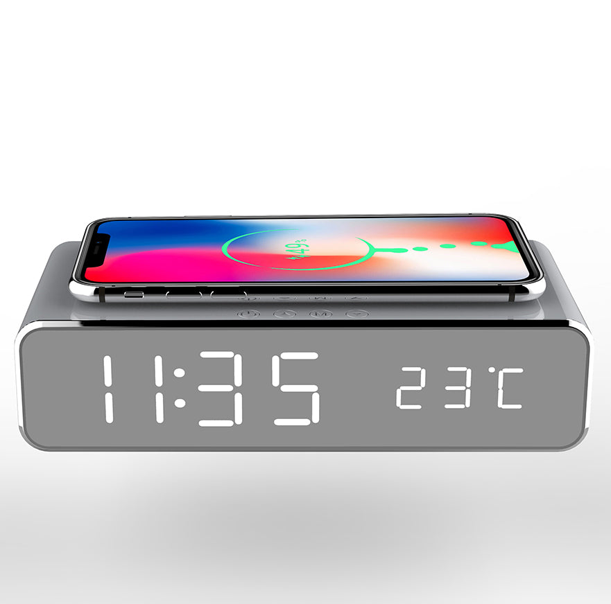 Pluggable Clock 2-in-1 Wireless Charger Clock